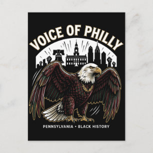 Carte Postale Voix de Philly aigle noir histoire patrimoine