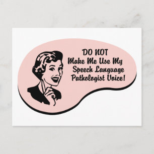 Carte Postale Voix du Pathologiste de la langue de la parole