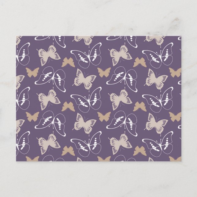 Carte Postale Vol de papillons (Devant)