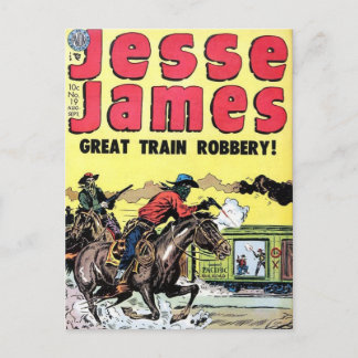 Carte Postale Vol de train de Jesse James