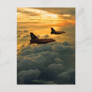 Carte Postale Vol du coucher de soleil de Lightning Electric