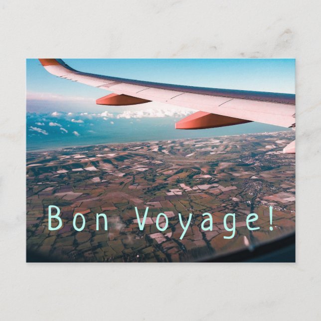 Carte Postale Vol loin, loin & Bon Voyage (Devant)