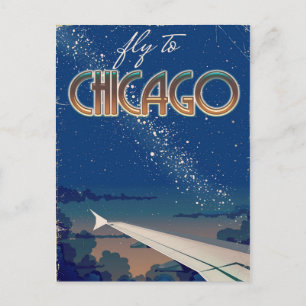 Carte Postale Vol vers Chicago