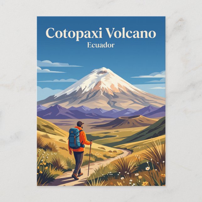 Carte Postale Volcan Cotopaxi Équateur (Devant)