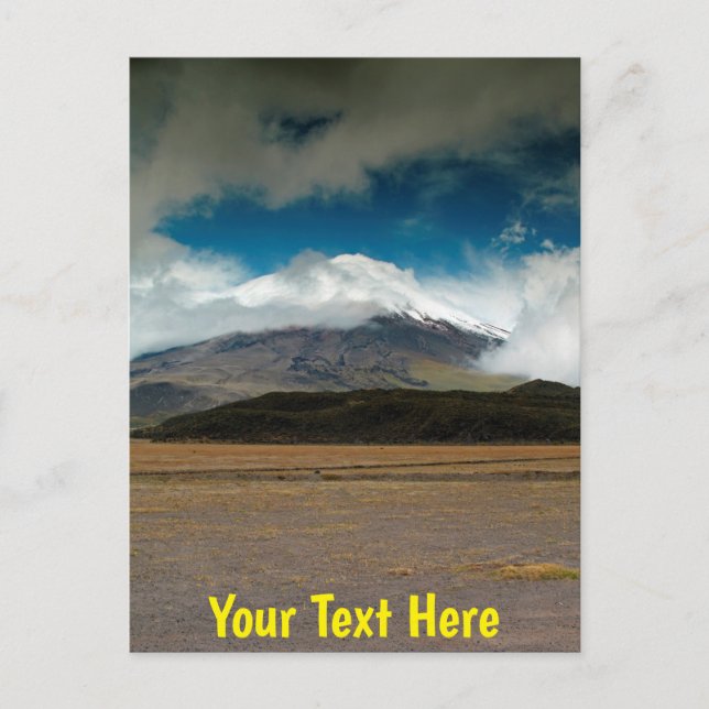 Carte Postale Volcan Cotopaxi sur mesure, Equateur (Devant)