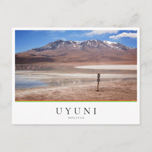 Carte Postale Volcan dans un paysage d'Altiplano, Uyuni, Bolivie