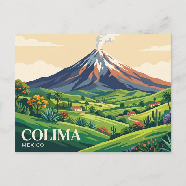 Carte Postale Volcán de Colima Mexique (Devant)