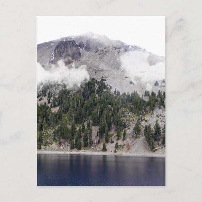 Carte Postale Volcan de Lassen de bâti dans les nuages (Devant)