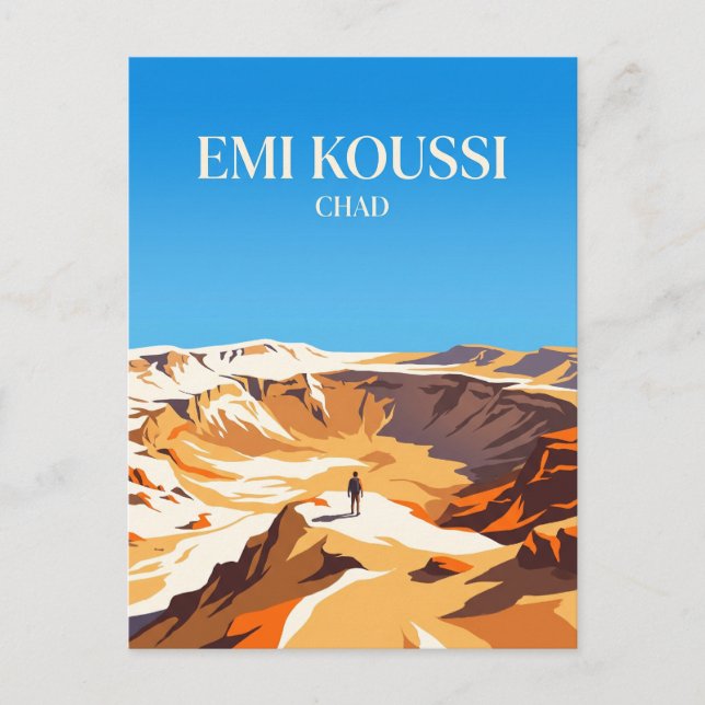 Carte Postale Volcan Emi Koussi Tchad (Devant)