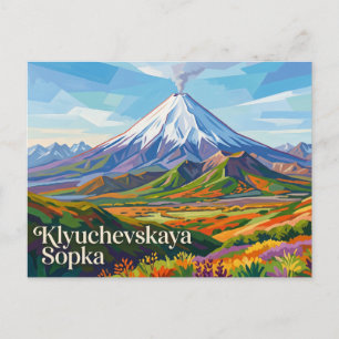 Carte Postale Volcan Klyuchevskaya Sopka Russie