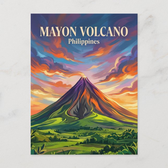 Carte Postale Volcan Mayon Philippines (Devant)