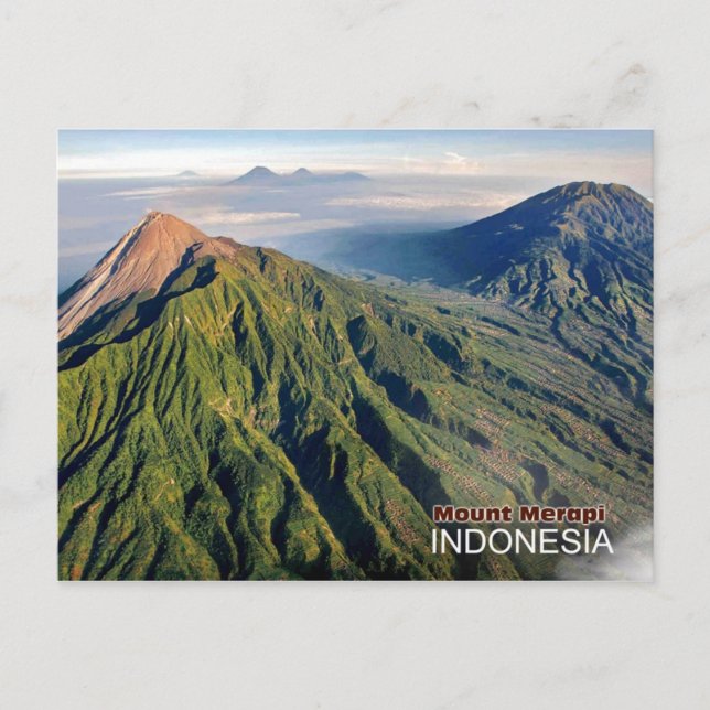 Carte Postale Volcan Merapi en Indonésie (Devant)