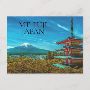 Carte Postale Volcan Mt. Fuji Japon Pagode