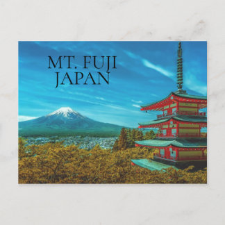 Carte Postale Volcan Mt. Fuji Japon Pagode