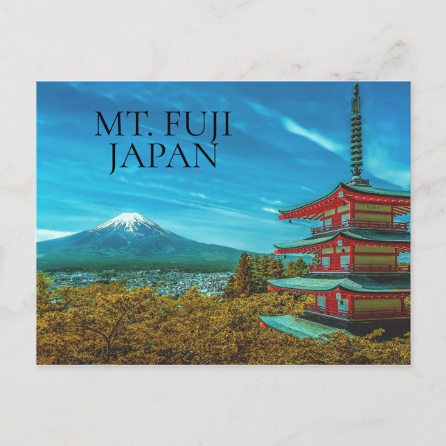 Carte Postale Volcan Mt. Fuji Japon Pagode (Devant)