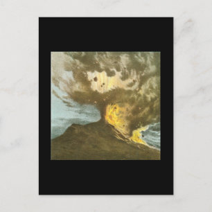 Carte Postale Volcan vintage