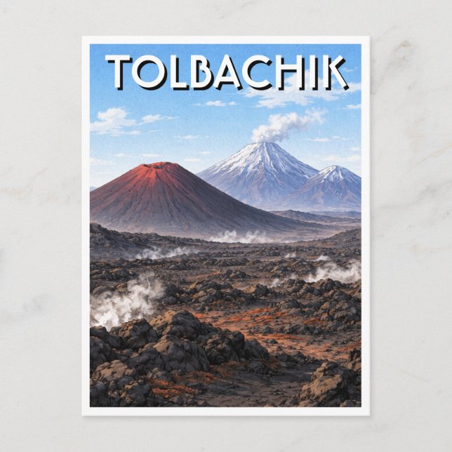 Carte Postale Volcans Tolbachik Russie (Devant)
