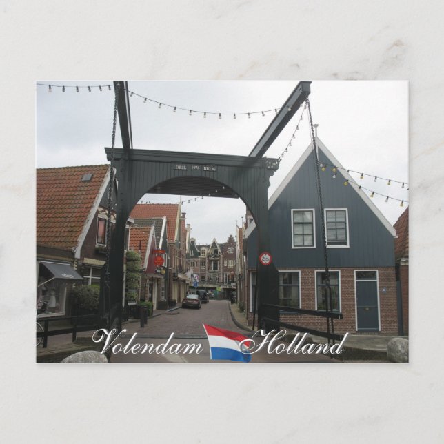 Carte postale Volendam Drawbridge Holland (Devant)