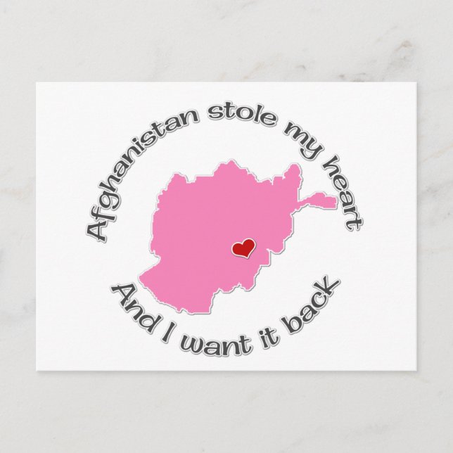 Carte Postale Voler mon coeur Afghanistan (Devant)