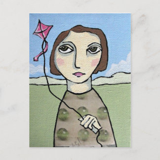 Carte Postale Voler un cerf-volant