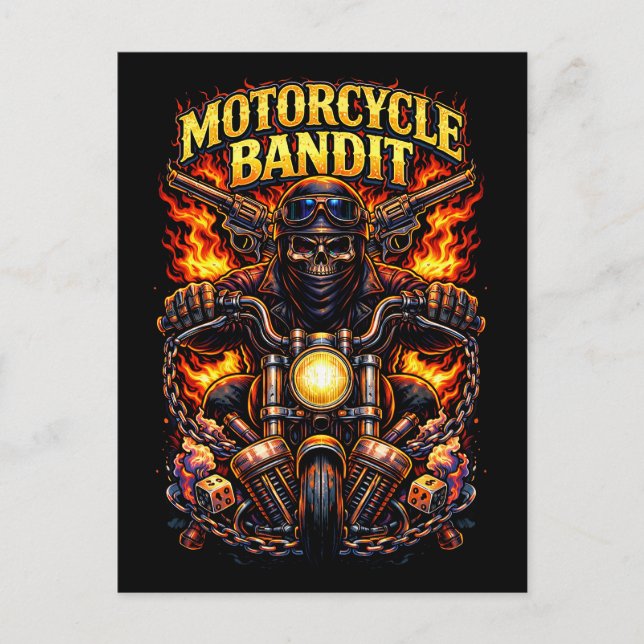 Carte Postale Voleur à moto (Devant)