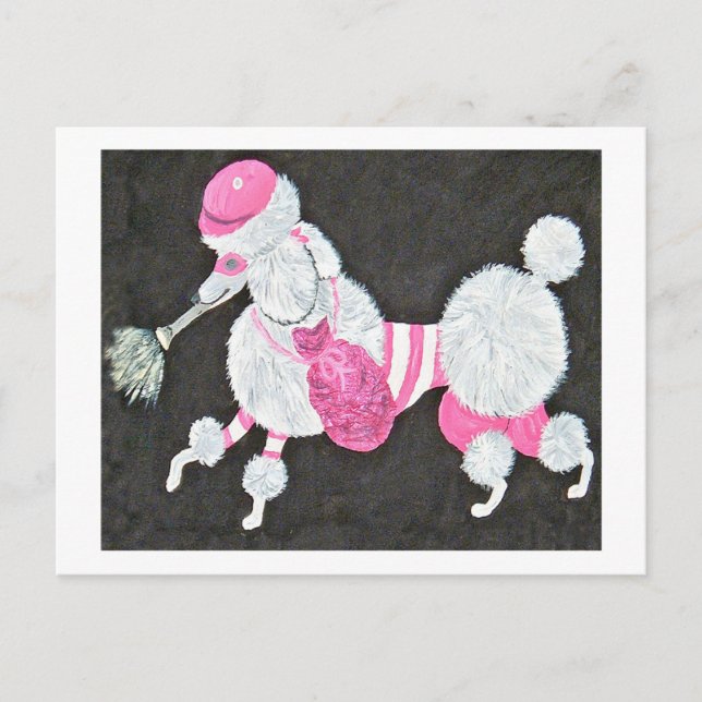 Carte Postale Voleur Caniche Chic Élégant (Devant)