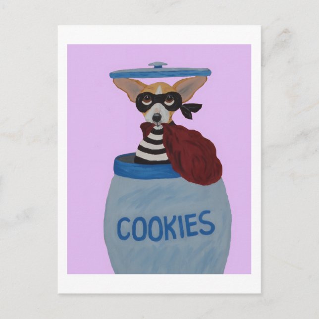 Carte Postale Voleur de Cookies Chihuahua (Devant)