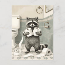 Voleur de Papier Toilette Raton Laveur Drôle Humou