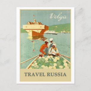 Carte Postale Volga, Voyage Russie, Voyage Retro