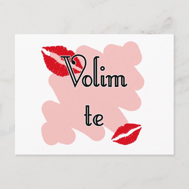 Carte Postale Volim te - Serbe - Je t'aime (Devant)