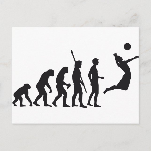 Carte Postale volley-ball évolution (Devant)