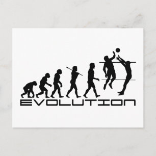 Carte Postale Volley-ball Joueur Sport Evolution Art