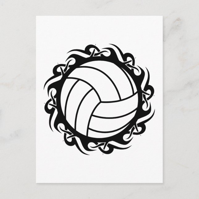 Carte Postale volley-ball tribal (Devant)