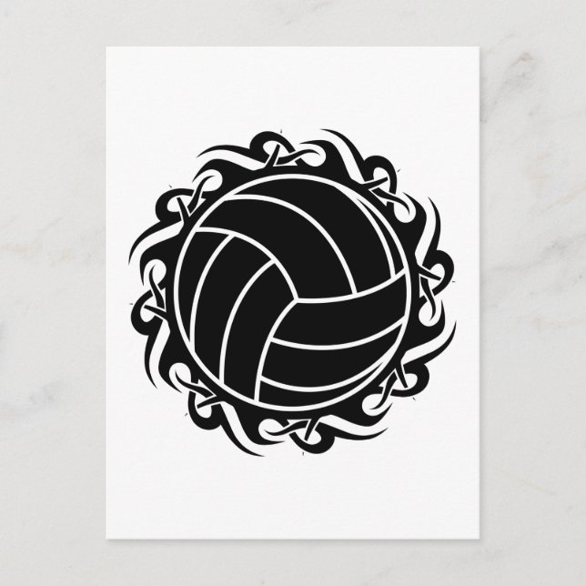 Carte Postale volley-ball tribal (Devant)