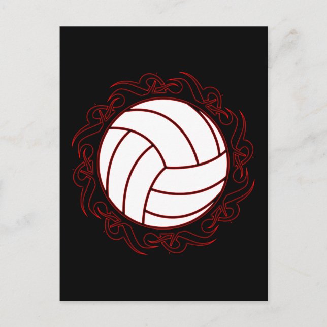 Carte Postale volley-ball tribal (Devant)