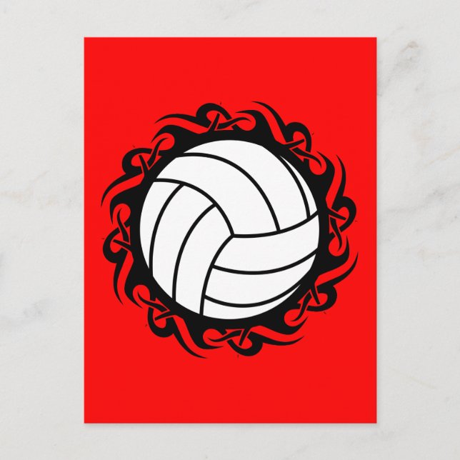 Carte Postale volley-ball tribal (Devant)