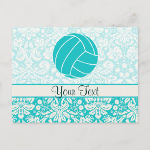 Carte Postale Volley-ball turquoise