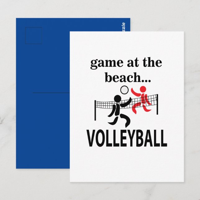 Carte Postale Volleyball Beach Volleyball (Devant / Derrière)
