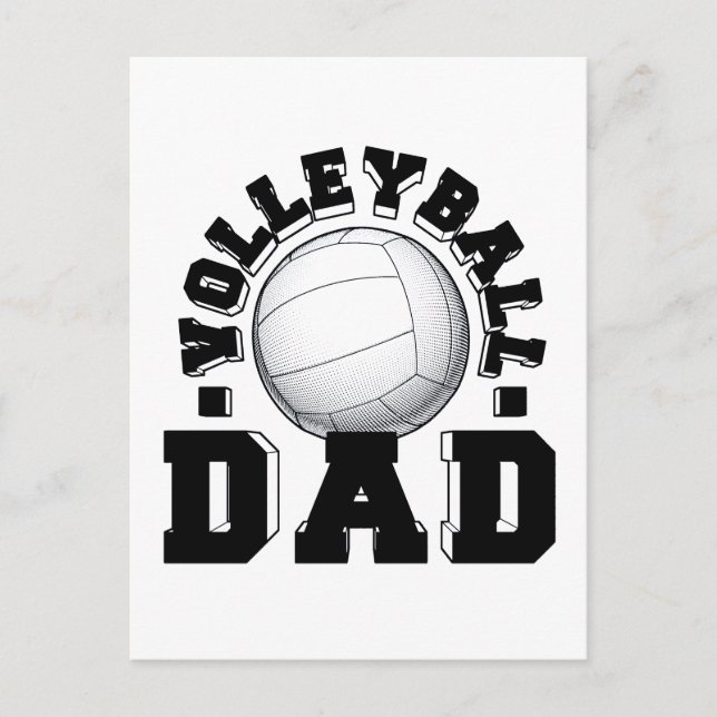 Carte Postale Volleyball Papa Old School idées cadeaux (Devant)