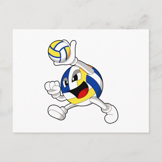 Carte Postale Volleyball player with Volleyball (Devant)
