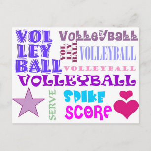 Carte Postale Volleyball Repeating