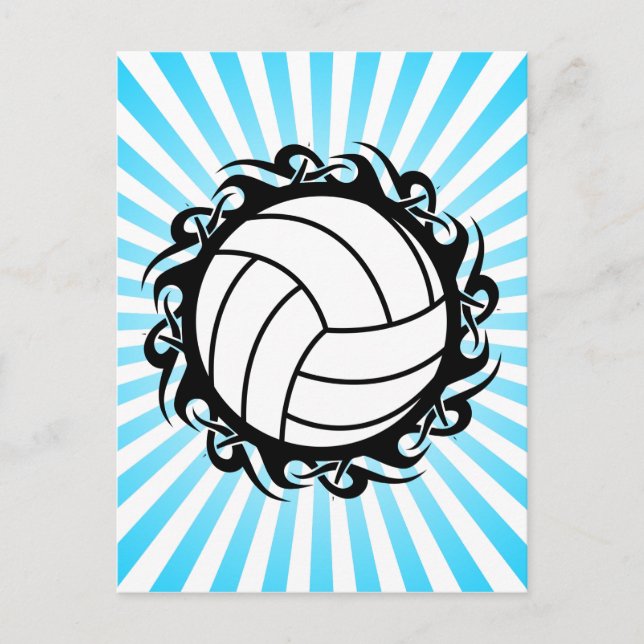 Carte Postale volleyball tribal (Devant)