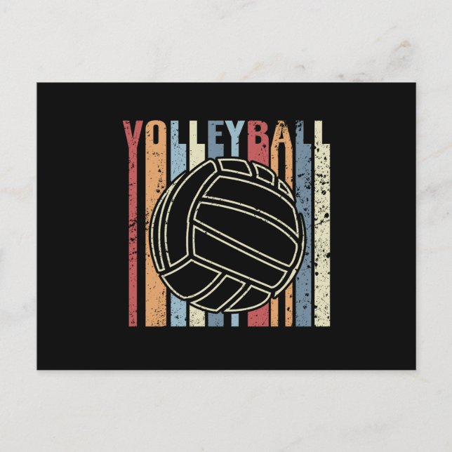 Carte Postale Volleyball Vintage Rétro (Devant)