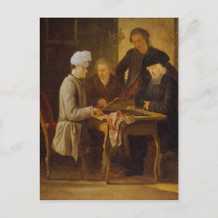 Carte Postale Voltaire aux échecs