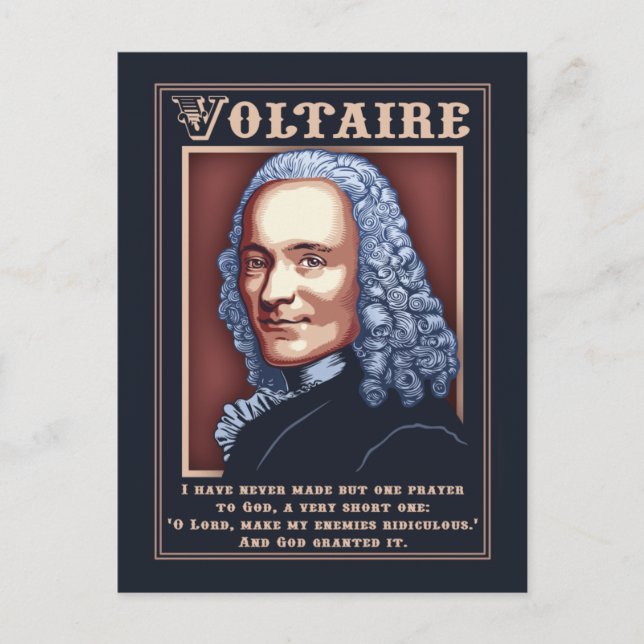 Carte Postale Voltaire - Prière (Devant)
