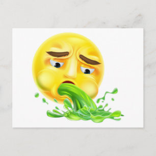 Carte Postale Vomissement Emoji Emoticon