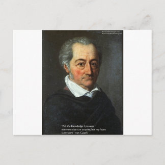 Carte Postale Von Goethe Citation "Vérité" Cadeaux Tee - shirts 
