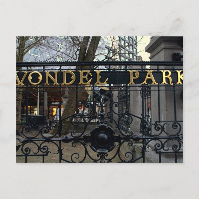 Carte Postale Vondel Park, Amsterdam (Devant)
