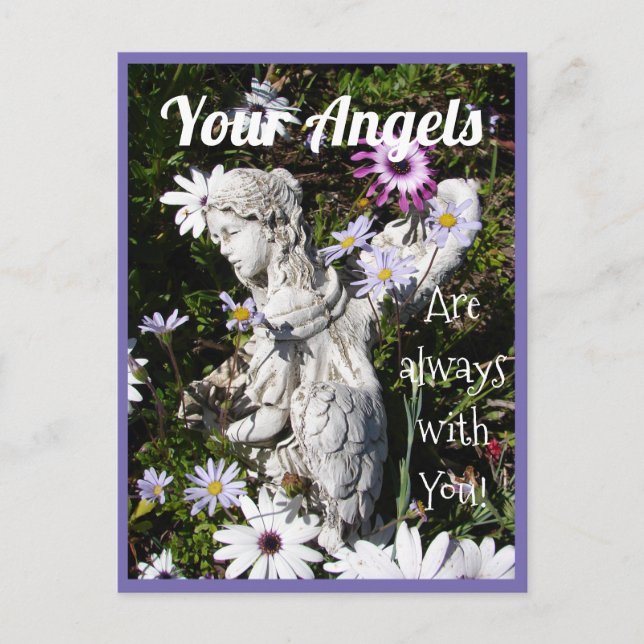 Carte Postale Vos anges sont toujours avec vous Floral Angel (Devant)