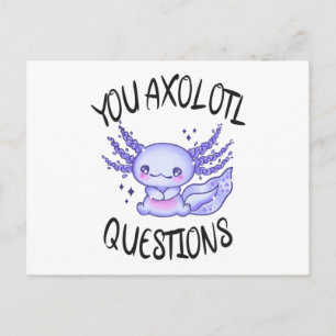 Carte Postale Vos questions axolotl